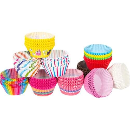 100pcs Cupcake Mold Paper Round Shaped Muffin Cupcake Baking Utensils Molds Kitchen Cooking Bakeware DIY Cake Decorating Tools