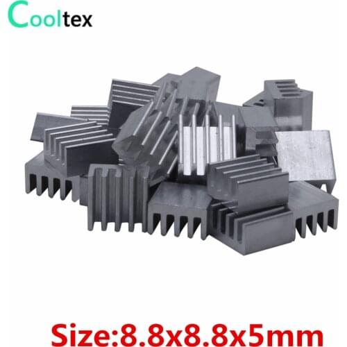 1000pcs 8.8x8.8x5mm Aluminum HeatSink radiator Heat Sink for Electronics Chip RAM IC cooler cooling