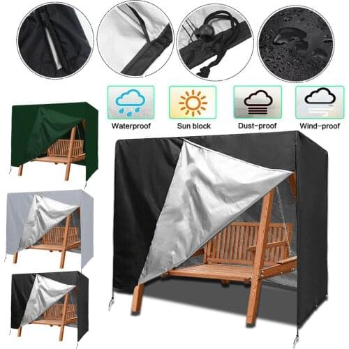 2020 Garden Swing Cover 3-Seater Swing Hammock Cover Outdoor Garden Chair Protector Sun Shade Wind-Proof Waterproof Chair Cover
