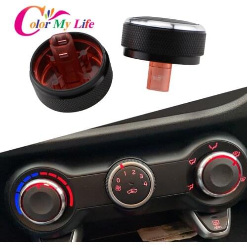 Color My Life Accessories for Kia Rio K2 KX Cross for Hyundai Solaris 2017-2021 Air Conditioning Knob Heat Control Switch Knobs