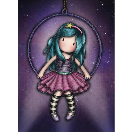 NicHome Diamond Painting Cartoon Girl Picture Full Square New Arrival Diamond Embroidery Cross Stitch Gift Kits Home Decor