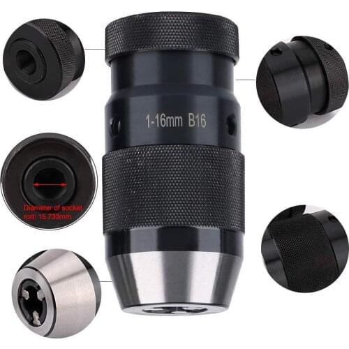 B10 B12 B16 B18 B22 Self Tightening Drill Chuck Keyless drilling chuck Self Tighten Automatic Locking CNC machining tools