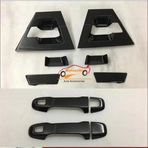 Car Accessories Car Styling For Toyota C-HR CHR 2016 2017 2018 Carbon Fiber Rear Door Handle Cover Handle Bowl Trim Car Sticker