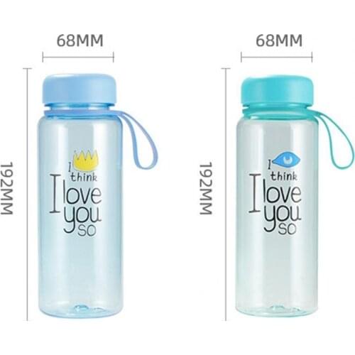 Water Bottle Portable Lightweight Healthy Transparent Sport Travel Fruit Water Bottle Drinking Cup for Home