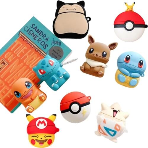 Airpods Case Pokemon Pikachu Charmander Squirtle Series Silica Gel Cover for Airpods Pro 1/2/3 Earphone Protective Sleeve Gift