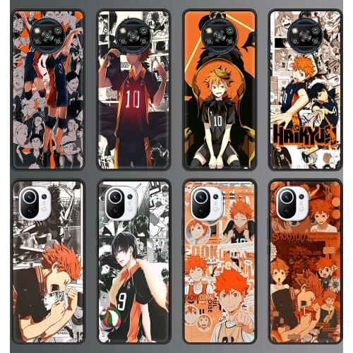 Phone Case for Xiaomi Mi Note 10 Lite 11 10T Pro 5G 9T Poco X3 NFC M3 Back Cover Mobile Bag Anime Oya Haikyuu Love Volleyball