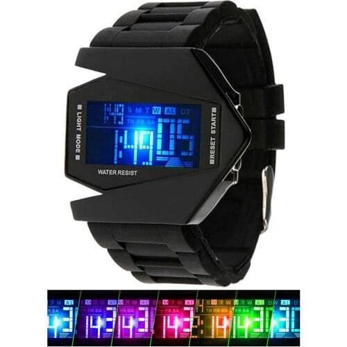 Childrens digital sports watch multi-function suitable for kids over 12 years old LED 50m outdoor waterproof digital watch
