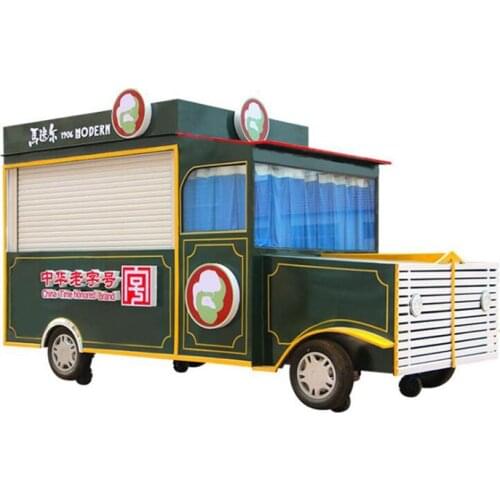 Electric street ice cream food vending cart mobile fast food kiosk car food truck for sale