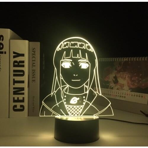 Hinata Anime Figure Newest Night Lights 3D Illusion Table Lamps 7 Colors Changing USB Touch Action Child Birthday Gifts