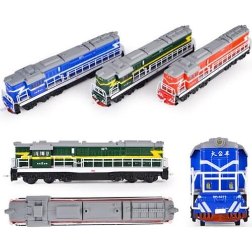 Interesting 1:87 sound and light pull back train alloy model,simulation die-casting childrens toy car model,free shipping