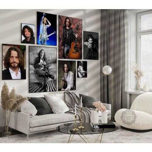 Chris Cornell Poster Classic Rock Music Band Star Oil Painting Art Posters and Prints Canvas Wall Pictures For Living Room Decor