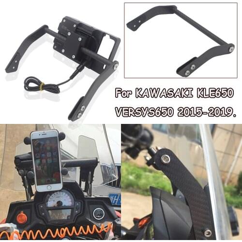 Motorcycle For Kawasaki Versys650 KLE650 Bracket Mobile Navigation Bracket GPS 2015-2019 Universal Bracket