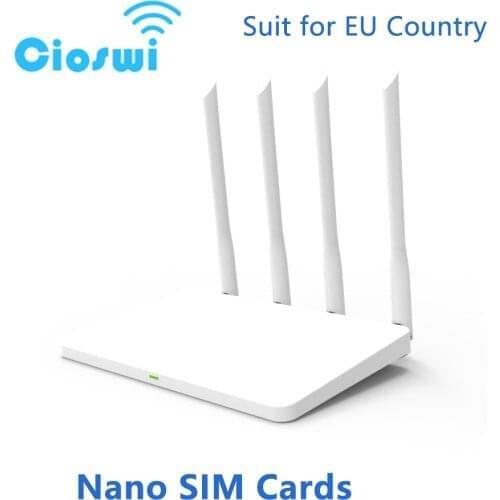 Cioswi 4G LTE Home Wireless WiFi Router 300Mbps 2.4G with 4G Modem SIM Card Slot 1 WAN 2 LAN RAM 64MB FLASH 8MB WE2805-A