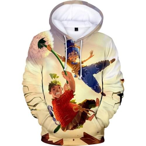 It Takes Two Friends Pass Adult children 3D digital printing trend casual mens and womens hooded sweater hoodie