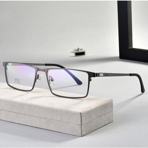 Glasses Frame Men Ultralight Square Myopia Prescription Eyeglasses Metal Full Optical Frame Eyewear 2019 New