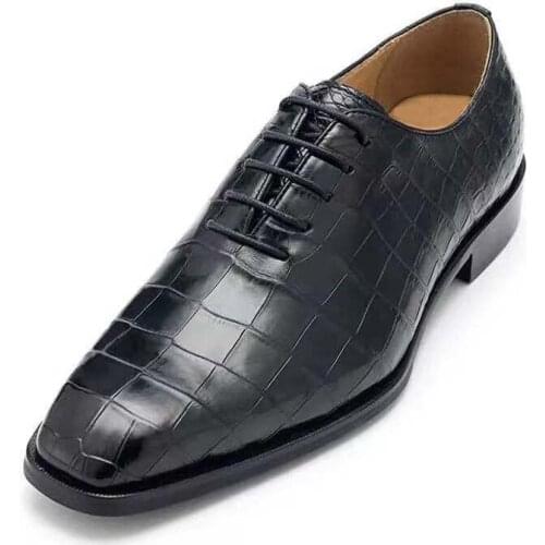 Hexiaofengdedian new arrival men dress shoes male formal shoes men crocodile leather shoes men crocodile shoes