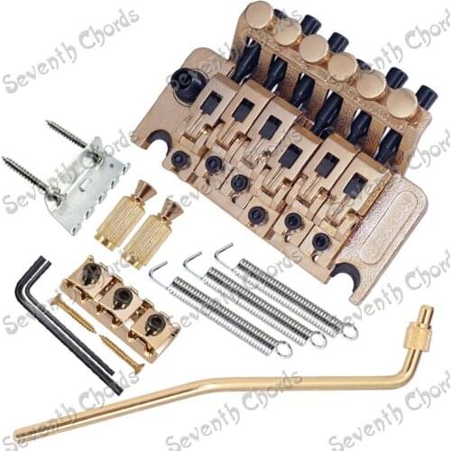 A Set Gold Electric Guitar Tremolo Bridge Double Locking Systyem (YC-DB-GD-HGF154515255)