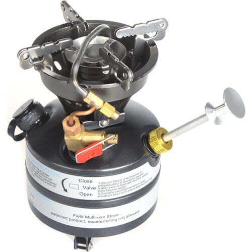 BRS Newest Mini Liquid Fuel Camping Gasoline Stoves Portable Outdoor One-piece Stove Burners Cooker Gas Stove for Outdoor Sports