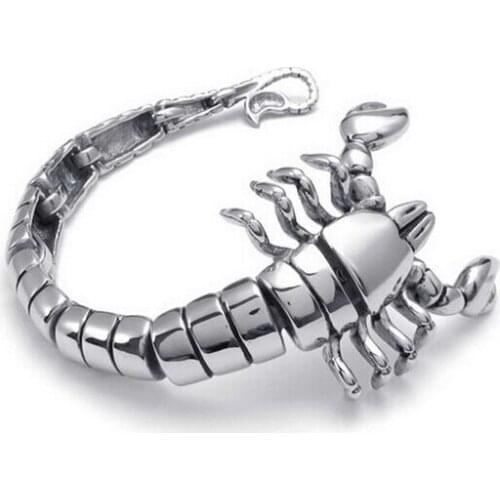 New Arrival titanium steel Insect Scorpion Bracelets Fashion designed hand chains Fashion stainless steel Jewelry Bracelets