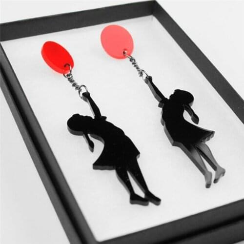 New Fashion Personality Little Girl Balloon Earring Punk Style Exaggerate Creative Acrylic Earrings Nice Gift