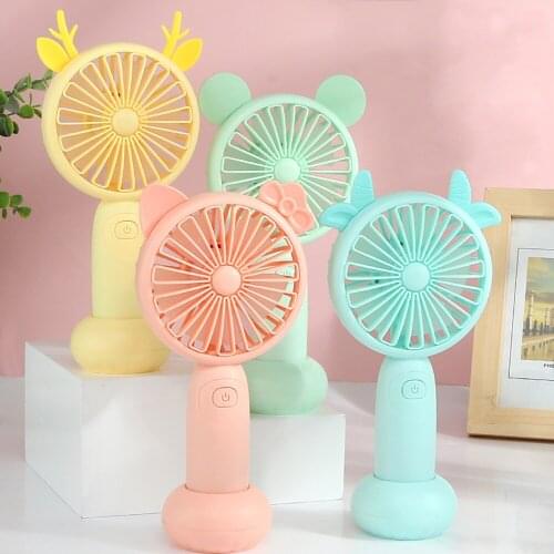 New USB Rechargeable Handheld Mini Fan Air Cooler Electric Cooling Fan Travel Outdoor Office Light-weight Pocket Fan Summer Need