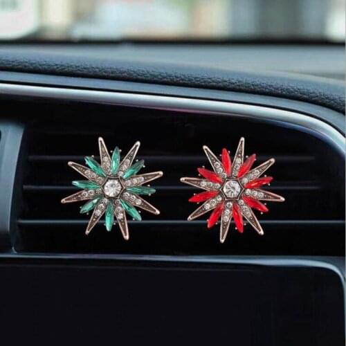Sunflower Car Perfume clamp for automobile air conditioner Ornaments Vintage Diamond air freshener
