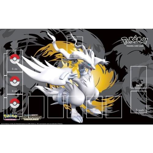 Pokemon Black White Kyurem Playmat Mouse Mat Trading Card Gaming Pad PTCG Acessories Board Games Children