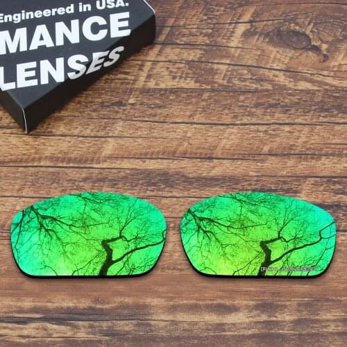 ToughAsNails Resist Seawater Corrosion Polarized Replacement Lenses for Oakley Jawbone Sunglasses Green Mirrored (Lens Only)