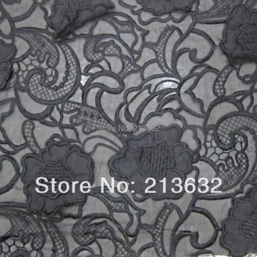 POs18 - 82 polyester light water soluble embroidery cotton fabric wholesale textiles Computerized embroidery processing Water