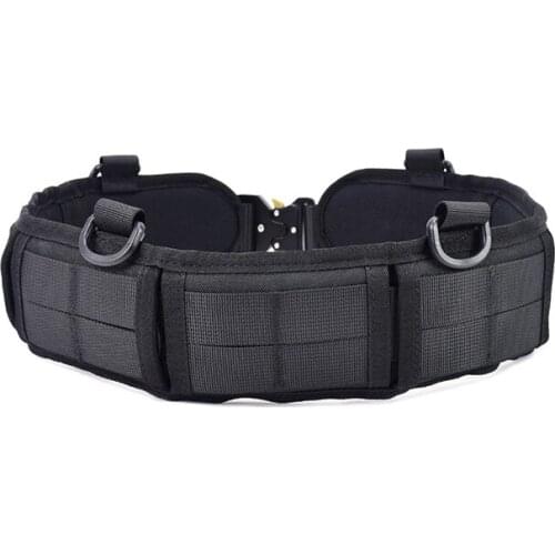 Adjustable Military Tactical Belt Men Molle Battle Belt Soft Army Combat Outdoor CS Hunting Paintball Padded Waist Belt Set