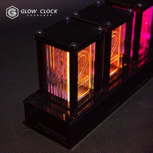 Luxury Nixie Tube Clock Silent RGB Electronic Digital Desktop Clock Led Nordic Table Clock TikTok DIY Digital Watch Clocks Gift