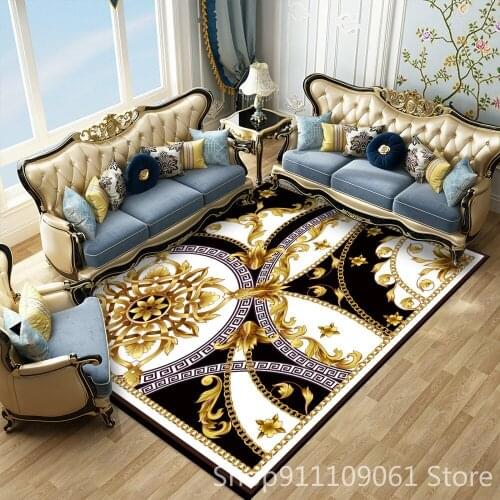Vintage Style Luxury Living Room Carpet Hollow Shape Pattern Print Anti-slip Carpets Floor Mat Outdoor Bedroom Kitchen Area Rugs