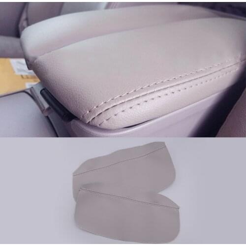 Gray PU Leather Center Console Armrest Lid Cover Cap Fit For Honda Acura RL 2005 2006 2007 2008 2009 2010