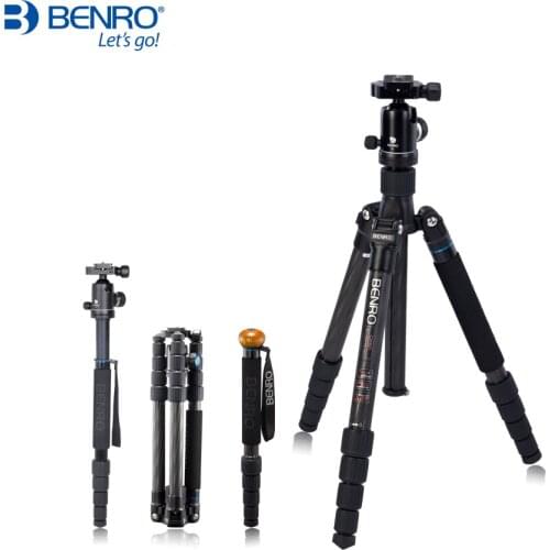 Benro C2292TV1 Tripod Carbon Fiber Flexible Camera Stand Monopod For DSLR With V1 BallHead Max Loading 14kg