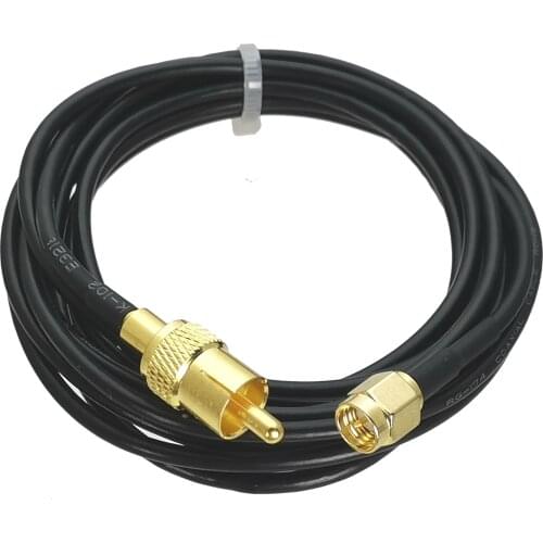 1Pcs RG174 RCA TV Male Plug to SMA Male Plug RF Jumper pigtail Cable 2inch~10FT RF Coxial Connector