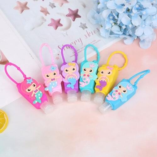 Mermaid Silicone Bath Baby Shower Hand Sanitizer Bottle Antibacterial Holder Random