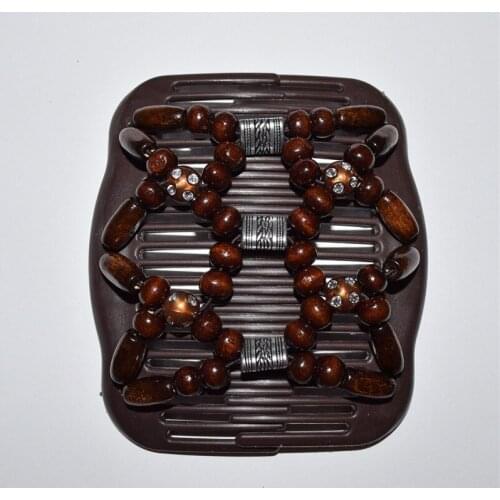 Standard comb Brown beads and square silver beads beads 50pcs/lot magic comb