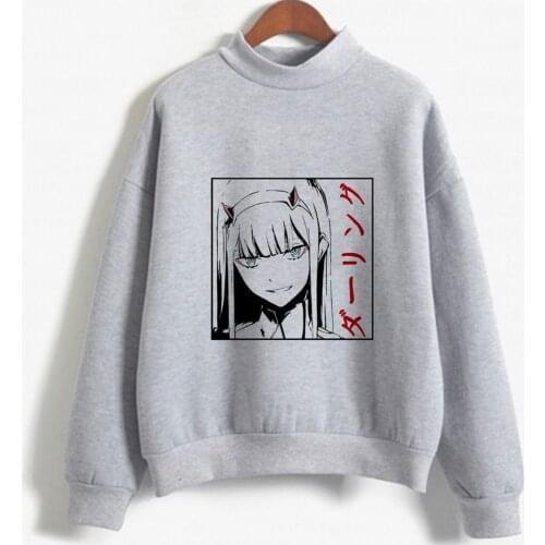 SUNOWE Winter Zero Two Hoodies Unisex DARLING in the FRANXX Long Sleeve Loose Hooded Sweatshirt Autumn Hoody Pullover