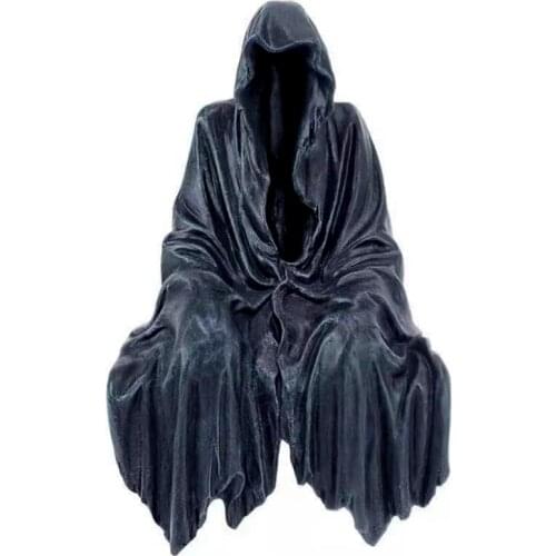 Seated Black Robe Shape Desktop Ornaments Decor Creative Model for Home Indoor Desktop Decoration Art Crafts Photography Props