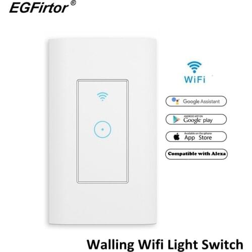 Wifi Smart Switch Walling Light Switch US Standard Home Automation Control Touch Screen Smart Home Light With APP Remote Control