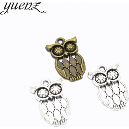 YuenZ 10pcs Hot Sell Exquisite vintage owl Alloy Charms Pendant for Jewelry Making Accessory 22*14mm D166