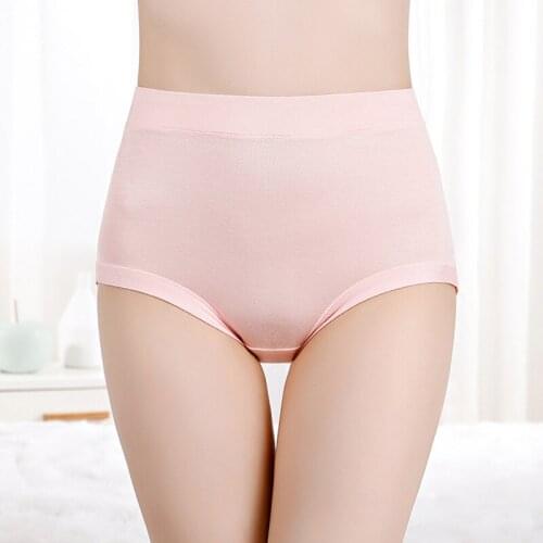 Women Super Elastic Underpants Temperament Plus Size High Waist Soft Panties Skin-friendly Breathable Modal Panties Four Seasons