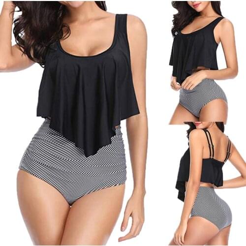 Sagac womens Bohemian printed swimsuit two piece bikini split swimsuit suit slim swimsuit beach style Brazilian push ups Swimw