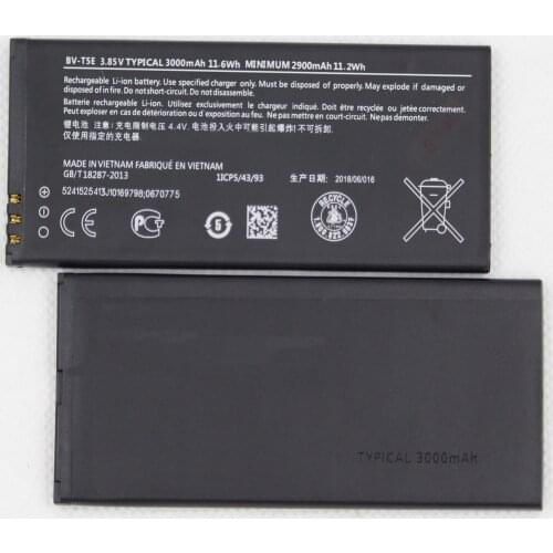 10pcs/lot 3000mAh/11.6Wh 3.8V BV-T5E Replacement Battery For Microsoft Lumia 950 RM-1106 RM-1104 RM-110 McLa Mobile bateria
