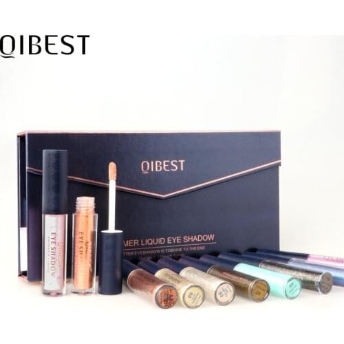 10Pcs\Set Eye Elegance Shimmer Glitter & Glow Liquid Eyeshadow Set Enchanted Eyes Make Up Eye Shadow kit Easy To Wear