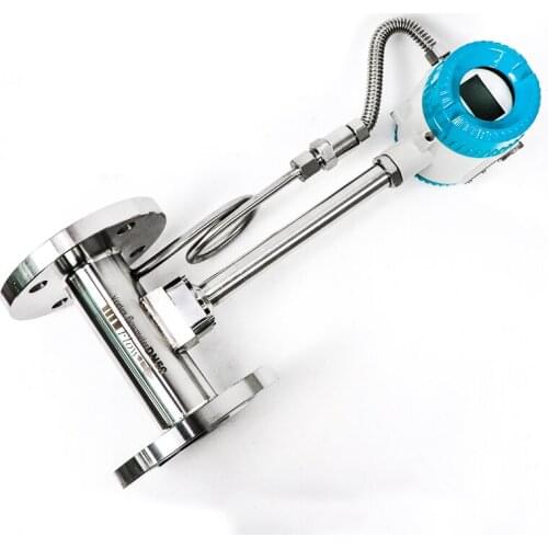 3"pressure and temperature compensation vortex flow meter high temperature air flowmeter 250C pulse output