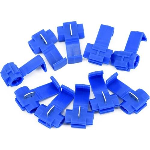 50pcs/set Car Clips Blue Electrical Scotch Lock Wire Connectors Quick Splice Terminals Crimp Interior Accessories For Bmw Golf