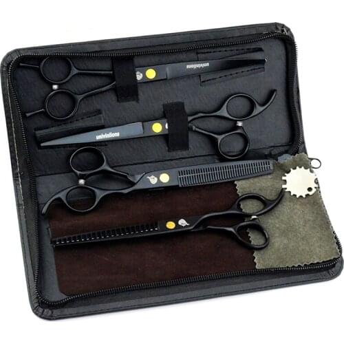 7 inch Pet Dog Hair Clippers Pet Dog Gromming Scissors Pet Straight &Thinning & Up Curved Scissors Kit 4pcs Pet Gromming Tools