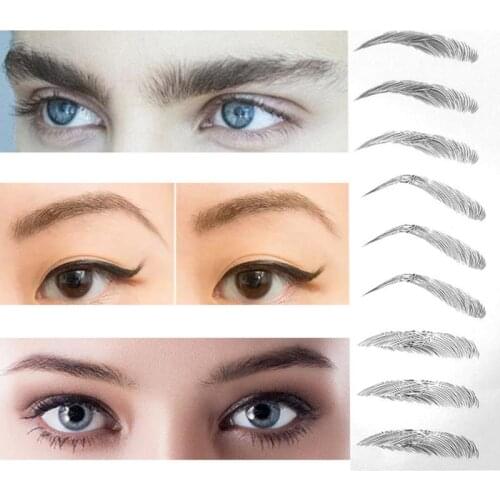 7Day 6D Water-based False Eyebrows Tattoo Sticker Hair-like Bionic Eyebrows Waterproof Semi-Permanent Makeup For Man Woman TSLM1