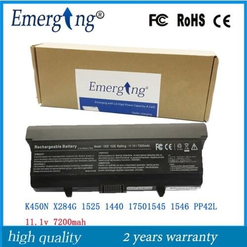 9cells 11.1V 7200mah High Quality New Laptop Battery for Dell 1525 1526 1545 1546 0GW240 RN873 RU573 312-0625